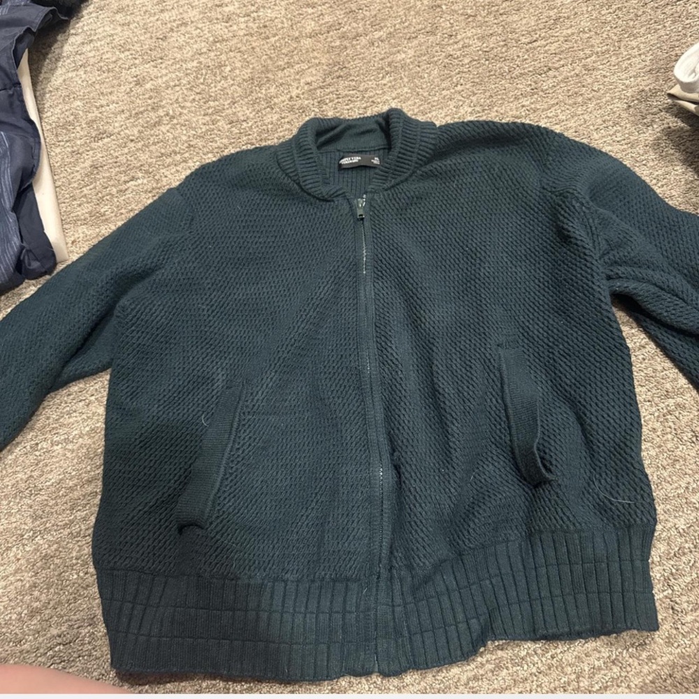 Simply Vera Vera Wang Forest Green Textured Hoodie